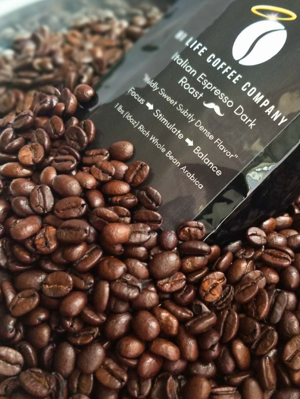 Italian Espresso Dark Roast Coffee Rich Bold