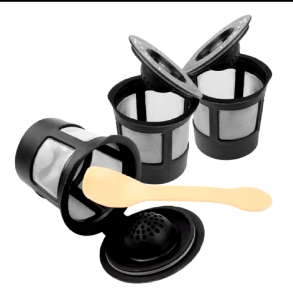 3 PCS Reusable K Cup Pod Stainless Steel Filter For Keurig 1.0 2.0 Coffee Maker